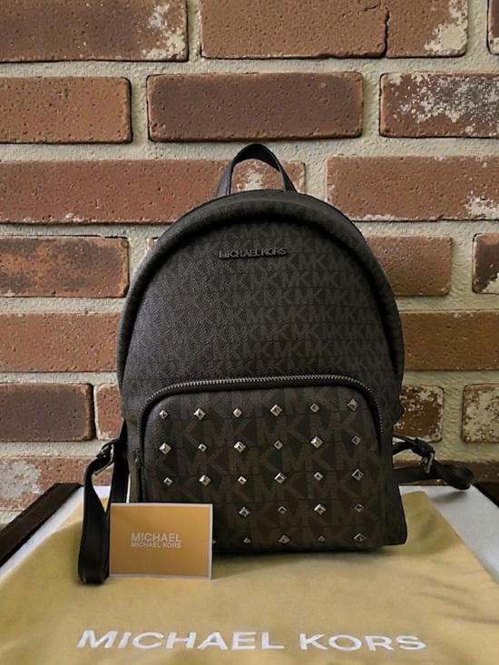 Michael Kors Handbags - Michael Kors Black Studded Backpack